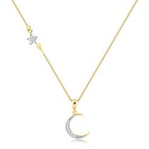 Gargantilha 45cm Meia Estrelinha Folheada Ouro Zircônia