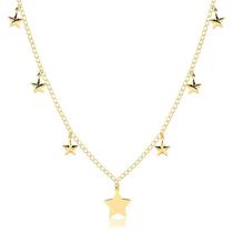 Gargantilha 65cm Com Extensor De 5cm Com Estrelas Grandes Gargantilha 65cm Com Extensor De 5cm Com Estrelas Grandes