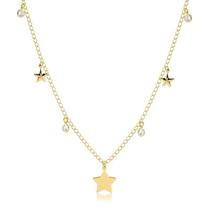 Gargantilha 65cm Com Extensor De 5cm Com Estrelas Grandes Gargantilha 65cm Com Extensor De 5cm Com Estrelas Grandes