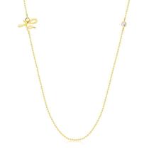 Gargantilha 75cm Com Ping Fé E Ponto De Luz Folheada A Ouro