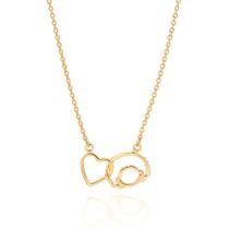 Gargantilha amor conectado folheada a ouro 532433 Rommanel Gargantilha amor conectado folheada a ouro 532433 Rommanel