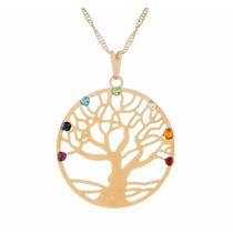 Gargantilha Árvore da Vida com Pedras dos Sete Chakras (30mm)