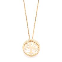 Gargantilha Árvore Da Vida Rommanel Banhada A Ouro 18k Linda Elegante 532476