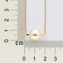 Gargantilha banhada a ouro 18k com pérola sintética Cód. 5325754526 TAM 45 CM