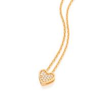 Gargantilha banhada a ouro 18k com pingente coração Cód. 5315495006 TAM 50 CM