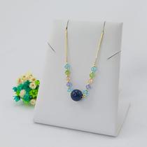 Gargantilha Banhada A Ouro Com Bola E Cristais Bijou Art