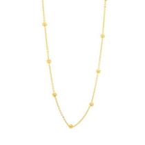 Gargantilha banhado ouro 3x 24k 18k e 22k feminino bolas cadeado com globos vazados rommanel 40 cm 530678