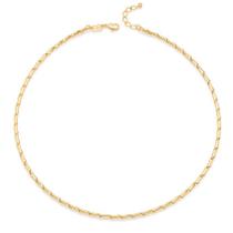 Gargantilha banhado ouro 3x 24k 18k e 22k feminino choker rommanel aro torcido 532409 Gargantilha banhado ouro 3x 24k 18k e 22k feminino choker rommanel aro torcido 532409