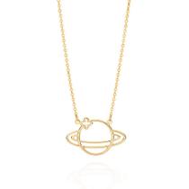 Gargantilha banhado ouro 3x 24k 18k e 22k feminino elo cadeado pingente rommanel planeta saturno 532484 Gargantilha banhado ouro 3x 24k 18k e 22k feminino elo cadeado pingente rommanel planeta saturno 532484