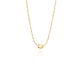 Gargantilha banhado ouro 3x 24k 18k e 22k feminino fio e bola diamantada rommanel 530484 Gargantilha banhado ouro 3x 24k 18k e 22k feminino fio e bola diamantada rommanel 530484