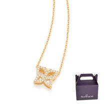 Gargantilha Borboleta Com Zircônias 50 Cm Rommanel 531859