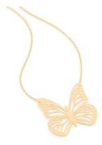 Gargantilha Borboleta Folheada A Ouro Rommanel 532123