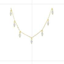 Gargantilha Bruna Semijóias Choker Navetes Folheada A Ouro