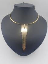 Gargantilha chapada banhada a ouro 18k Gargantilha chapada banhada a ouro 18k