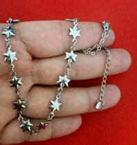 Gargantilha Chocker em Aço Inox Estrelas Lindas