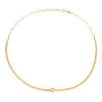 Gargantilha Chocker Malha Fita 3 mm Com Ponto De Luz 30 Cm +