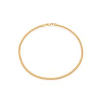 Gargantilha chocker rommanel banhada a ouro 18k fio salamandra - tam.38cm
