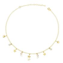 Gargantilha Choker 34cm Com Extensor De 10cm Estrelinhas Com Gargantilha Choker 34cm Com Extensor De 10cm Estrelinhas Com