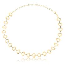 Gargantilha Choker Coração Vazado Folheada A Ouro Gargantilha Choker Coração Vazado Folheada A Ouro