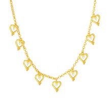 Gargantilha Choker em Ouro 18K Corações - AU5428