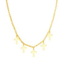 Gargantilha Choker em Ouro 18K Cruz - AU5431
