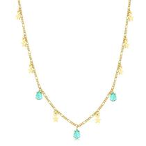 Gargantilha Choker Estrelas Gotas Zircônia Paraiba Folheada Gargantilha Choker Estrelas Gotas Zircônia Paraiba Folheada