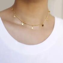 Gargantilha Choker Estrelinha Estrela Folheado A Prata 925 Gargantilha Choker Estrelinha Estrela Folheado A Prata 925