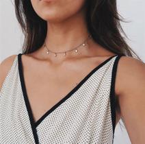 Gargantilha Choker Estrelinha Folheado A Prata 925