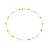 Gargantilha choker folheada a ouro COLORIDO 531958 Rommanel Gargantilha choker folheada a ouro COLORIDO 531958 Rommanel