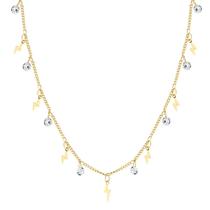 Gargantilha Choker Raios Pontos Luz Cristal Folheada Ouro Gargantilha Choker Raios Pontos Luz Cristal Folheada Ouro