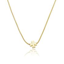 Gargantilha Choker Trevo de 4 Folhas Pingente Banho Ouro 18k