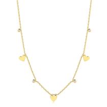 Gargantilha Colar Corações Com Zircônias Folheado A Ouro Gargantilha Colar Corações Com Zircônias Folheado A Ouro