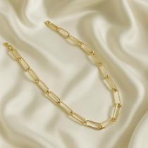 Gargantilha Colar Corrente Choker Elos Folheada Ouro 18k Dourada Cordão Gargantilha Colar Corrente Choker Elos Folheada Ouro 18k Dourada Cordão