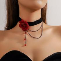 Gargantilha Colar Gótico Vintage Veludo Para Dança Cigana - AB79