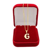 Gargantilha Colar Letra Inicial Banhada a Ouro 18k Gargantilha Colar Letra Inicial Banhada a Ouro 18k