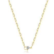 Gargantilha Com Fecho Coração Cravejado Folheada