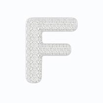 Gargantilha com Inicial Letra Cravejada com pedras de Zircônia 40cm 45cm 50cm V12 Prata 925 Legítima