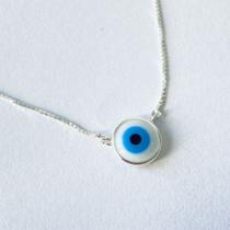 Gargantilha com Olho Grego em Prata Gargantilha com Olho Grego em Prata