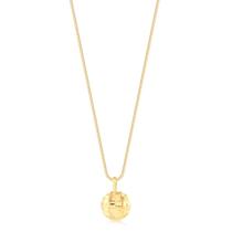 Gargantilha Com Ping Meia Bola Texturizado Folheado A Ouro Gargantilha Com Ping Meia Bola Texturizado Folheado A Ouro