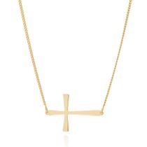 Gargantilha com pingente de cruz folheada 532006 Rommanel