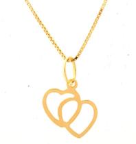 Gargantilha com Pingente de ouro 18k coração Gargantilha com Pingente de ouro 18k coração