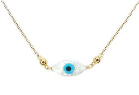 Gargantilha com Pingente de ouro 18k Olho Grego Gargantilha com Pingente de ouro 18k Olho Grego