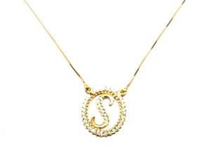 Gargantilha com Pingente de ouro 18k S
