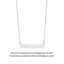 Gargantilha com pingente placa 830134 Rommanel Cor:PrataTamanho:50 Gargantilha com pingente placa 830134 Rommanel Cor:PrataTamanho:50