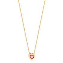 Gargantilha Coração Liso Coração Rosa Cravadafolheado Ouro Gargantilha Coração Liso Coração Rosa Cravadafolheado Ouro