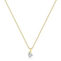 Gargantilha Coração Mini com Zircônia Luz Ouro Gargantilha Coração Mini com Zircônia Luz Ouro