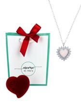 Gargantilha Coração Opala / Zircônias - Dia Dos Namorados Gargantilha Coração Opala / Zircônias - Dia Dos Namorados