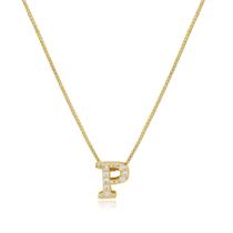Gargantilha de Letras Cravejada Zircônias Folheado a Ouro 18k Gargantilha de Letras Cravejada Zircônias Folheado a Ouro 18k