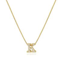 Gargantilha de Letras Cravejada Zircônias Folheado a Ouro 18k Gargantilha de Letras Cravejada Zircônias Folheado a Ouro 18k
