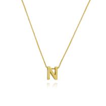 Gargantilha de Letras Folheado a Ouro 18k